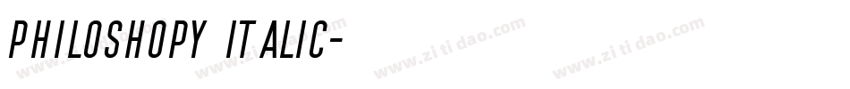 Philoshopy Italic字体转换